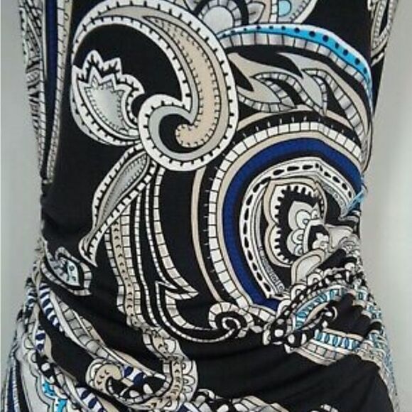 WHBM PAISLEY RUFFLE OVER THE SHOULDER SUMMER TOP tank XS - Picture 6 of 6